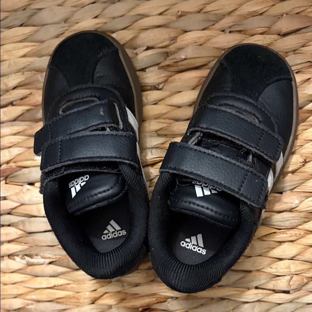Adidas Kids Black Velcro Sneakers